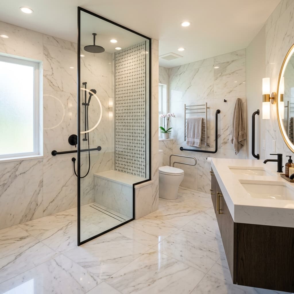 Clean, modern bathroom remodel in Connecticut