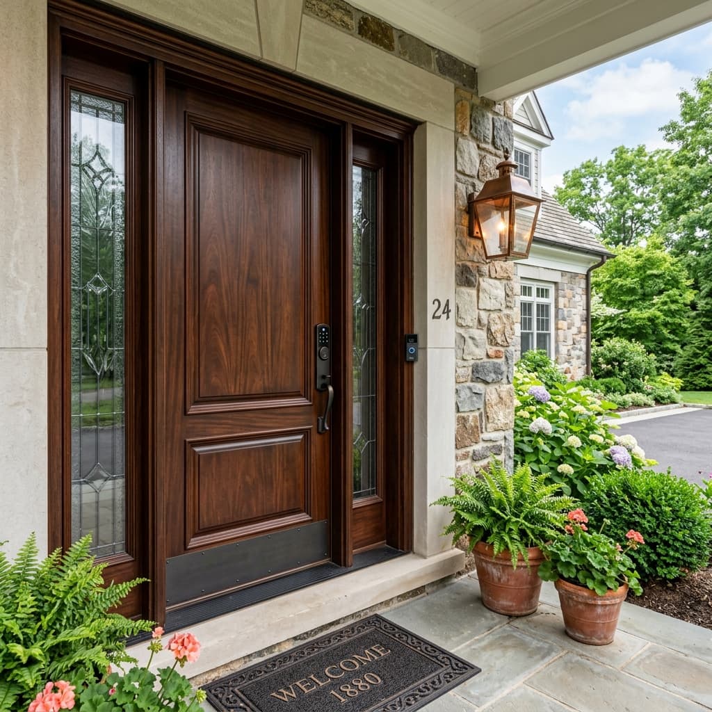 Smart lock and doorbell camera for Connecticut home security planning